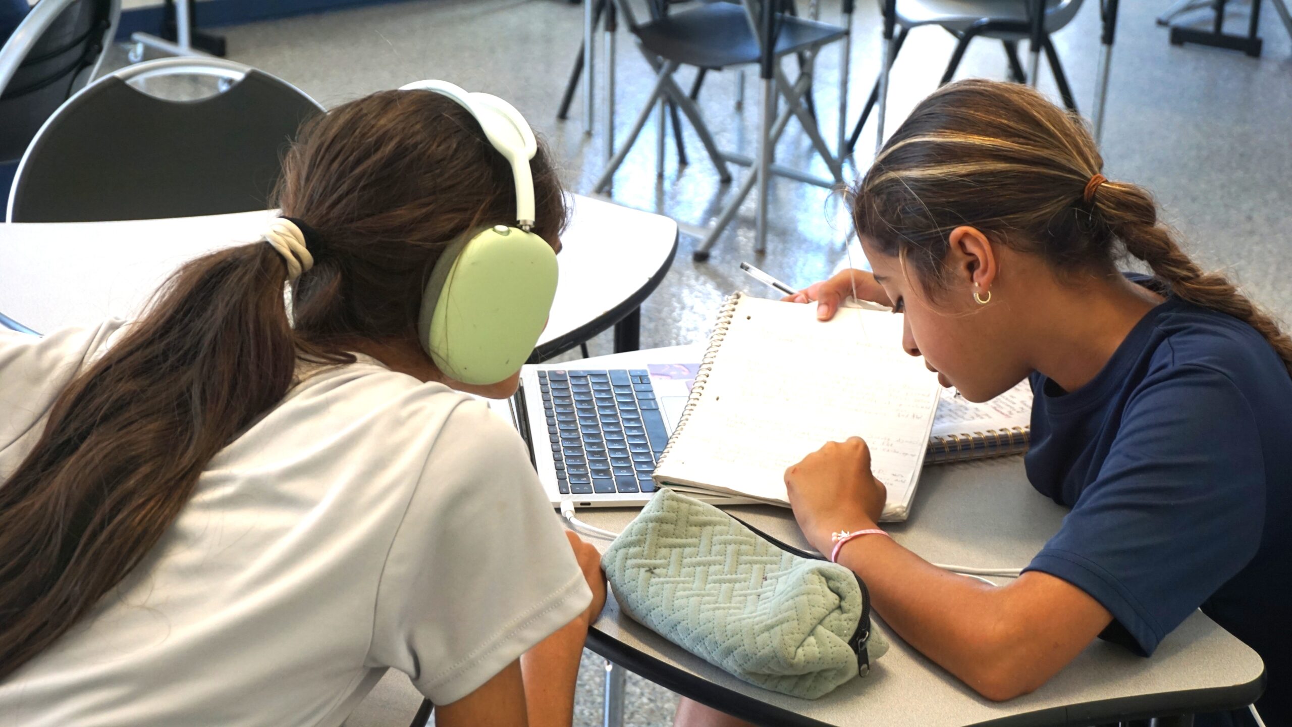 NMBA student using technology-integrated blended learning approach at North Miami Beach Academy on FIU Biscayne Bay Campus
