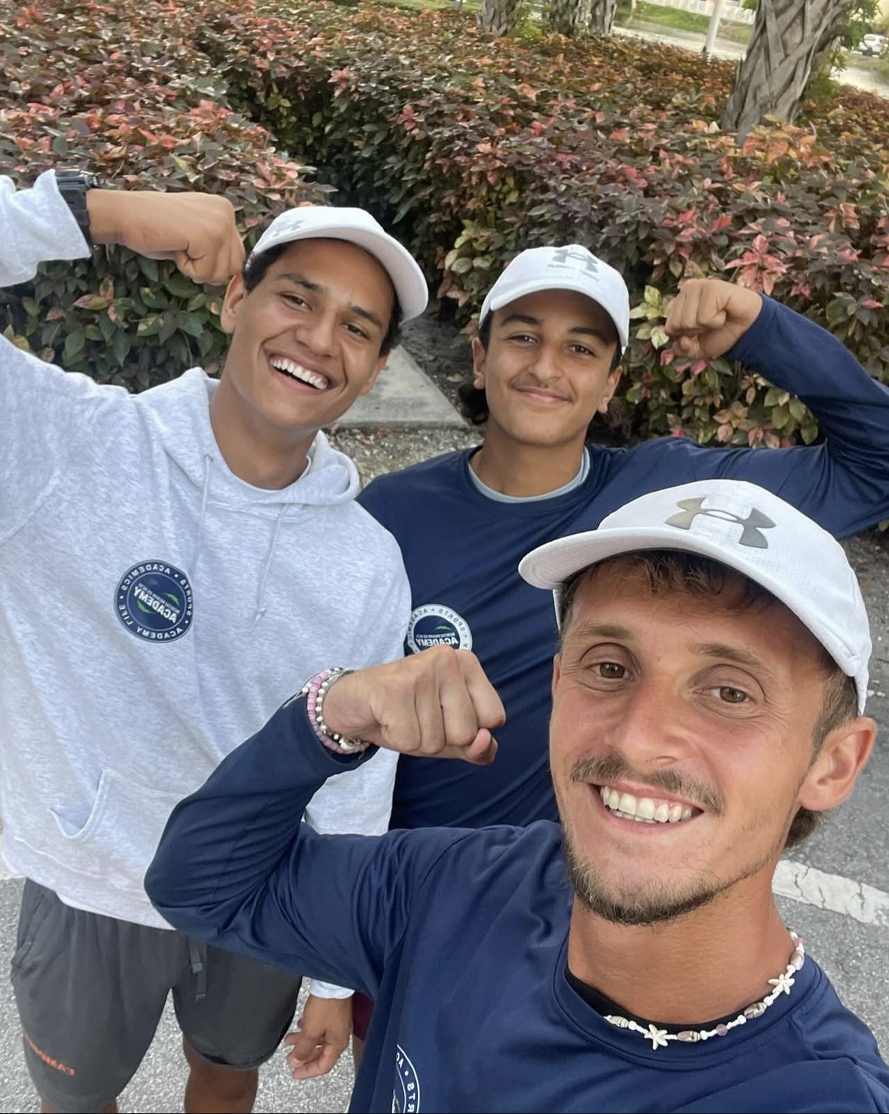 Junior tennis players training at NMBA Winter Tennis Camp during the holiday season in North Miami Beach