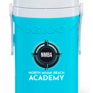 NMBA Academy teal water jug North Miami Beach Academy gear